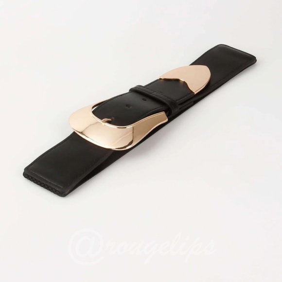 Black Belt Gold Tone Buckle - Picture 3 of 8